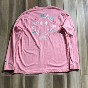 Champion UNLV Pink Long Sleeve Tee with Smiley Graphic